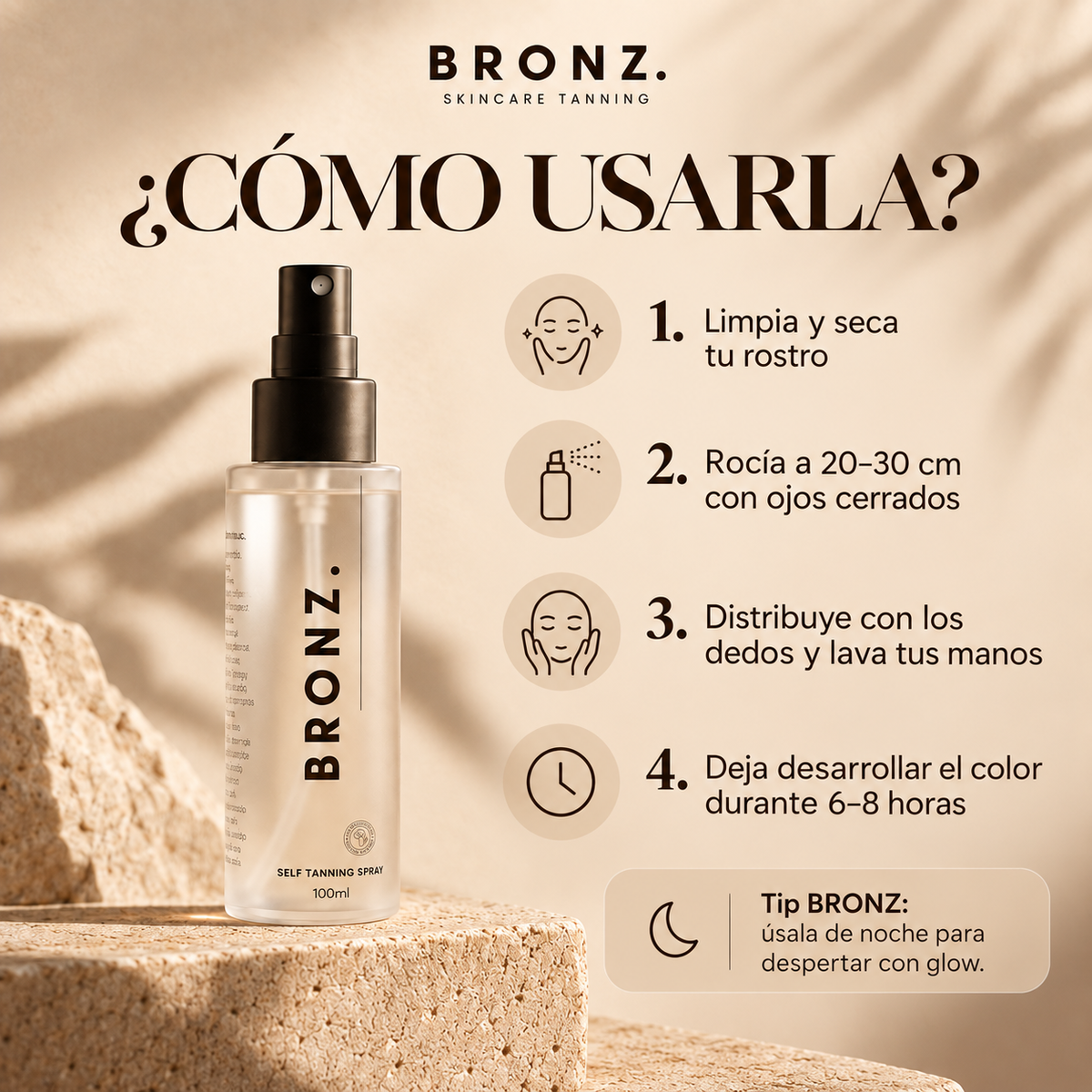Bruma facial autobronceante